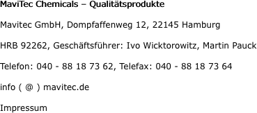 MaviTec Chemicals – Qualit�tsprodukte  